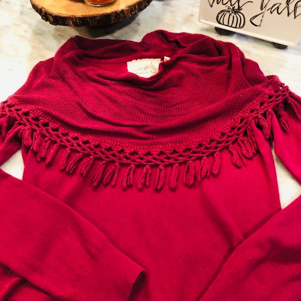 Anthropologie Angel of the North Purple Sweater M